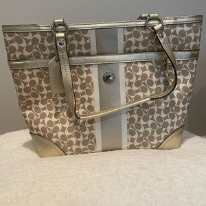 SOLD . Gold Coach Purse